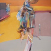 VELOY J. VIGIL, LARGE OIL ON C