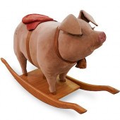 VELVET ROCKING PIG CHAIRDESCRI