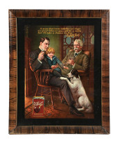 VELVET TOBACCO SIGN W/ DOG GRA