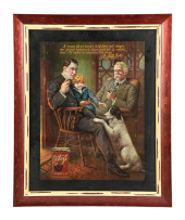 VELVET TOBACCO SIGN W/ DOG GRA
