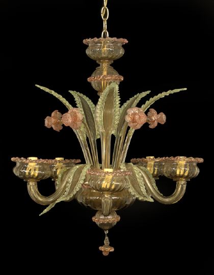 Venetian Amber and Topaz Glass