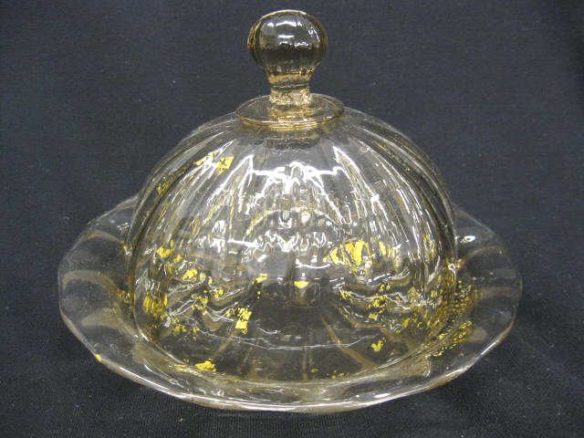 Venetian Art Glass Covered Butter