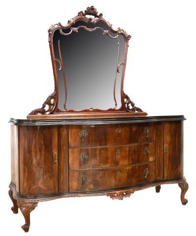 VENETIAN BLACK GLASS TOP DRESSER