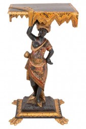 VENETIAN BLACKAMOOR TABLE, 19T