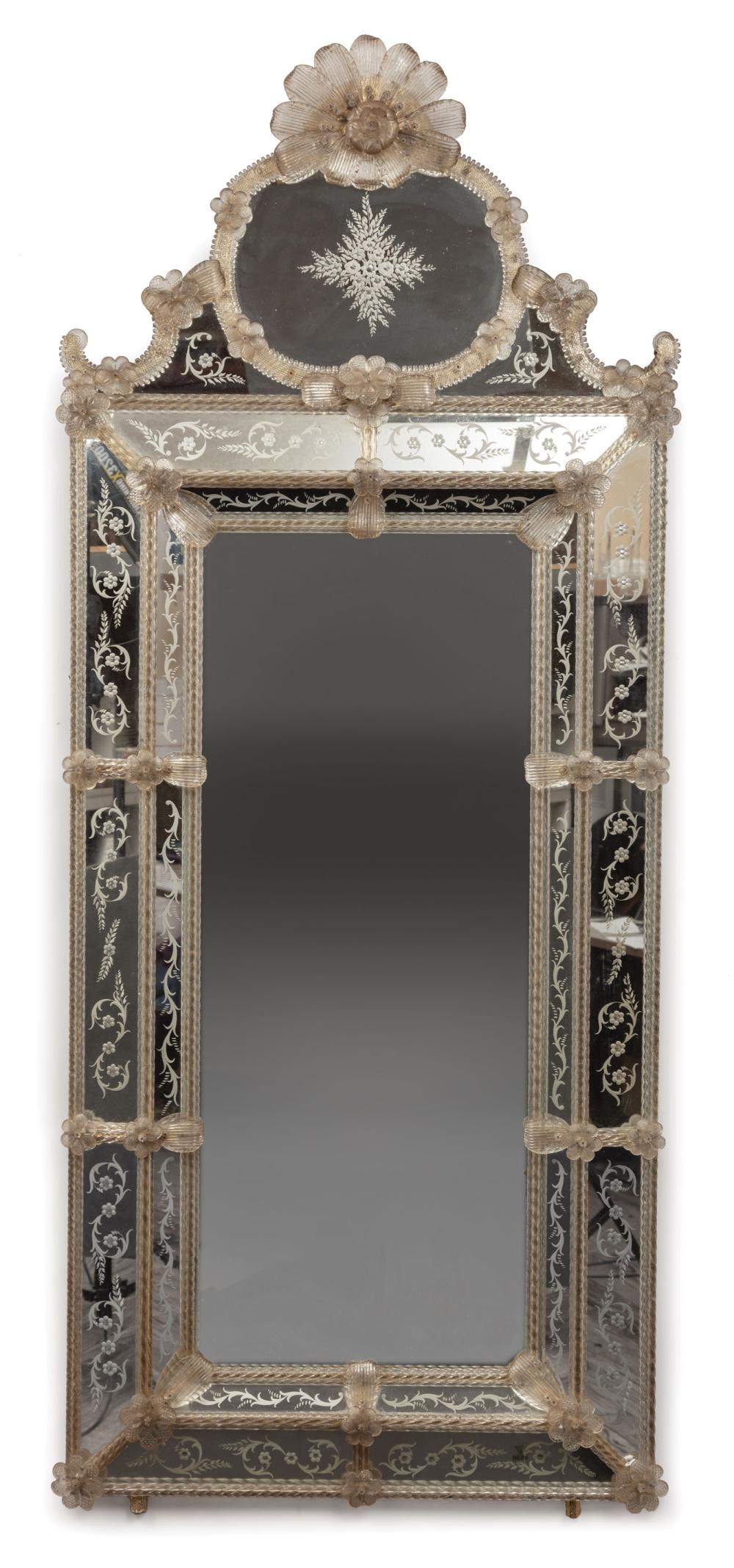VENETIAN BLOWN AND ETCHED GLASS