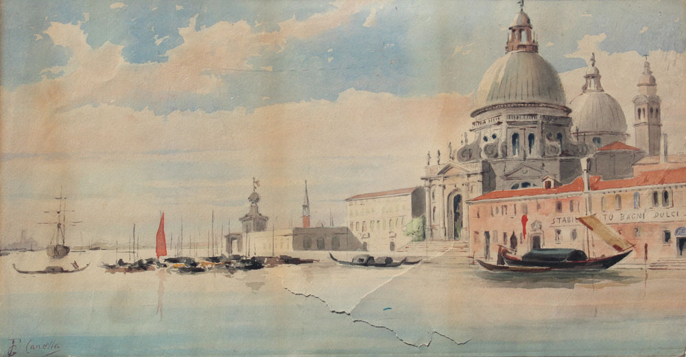 VENETIAN CANAL PAINTING SIGNED