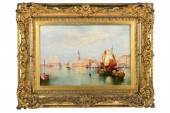 VENETIAN CANAL SCENEoil on can