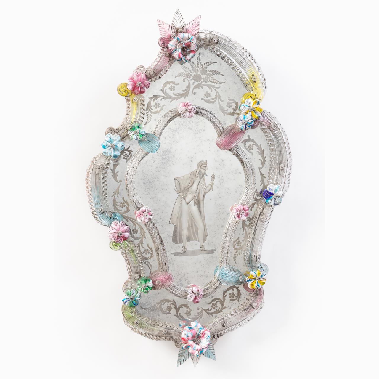 VENETIAN CARTOUCHE FORM FIGURAL AND