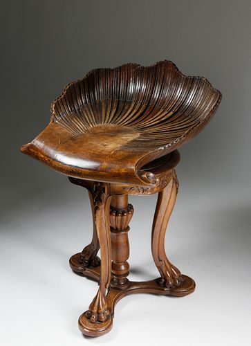 VENETIAN CARVED OAK GROTTO PIANO