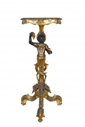 VENETIAN CARVED PAINTED & GILT
