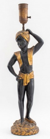 VENETIAN EBONIZED & GILDED WOO