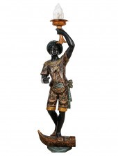 VENETIAN EBONIZED, GILT AND PO