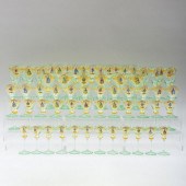 VENETIAN ENAMELED STEMWARE SER