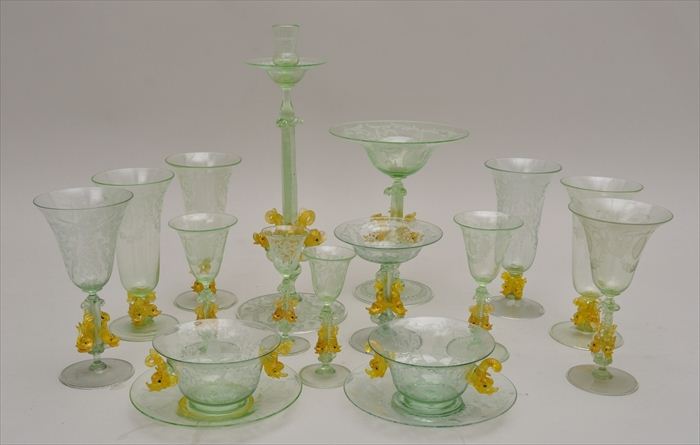 VENETIAN ENGRAVED PALE GREEN