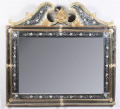 VENETIAN ETCHED AND AMBER GLAS