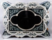 VENETIAN ETCHED AND MOLDED GLA
