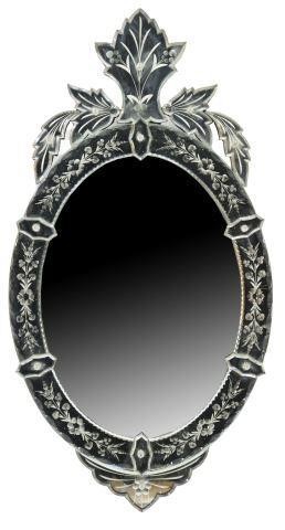 VENETIAN ETCHED GLASS BEVELED