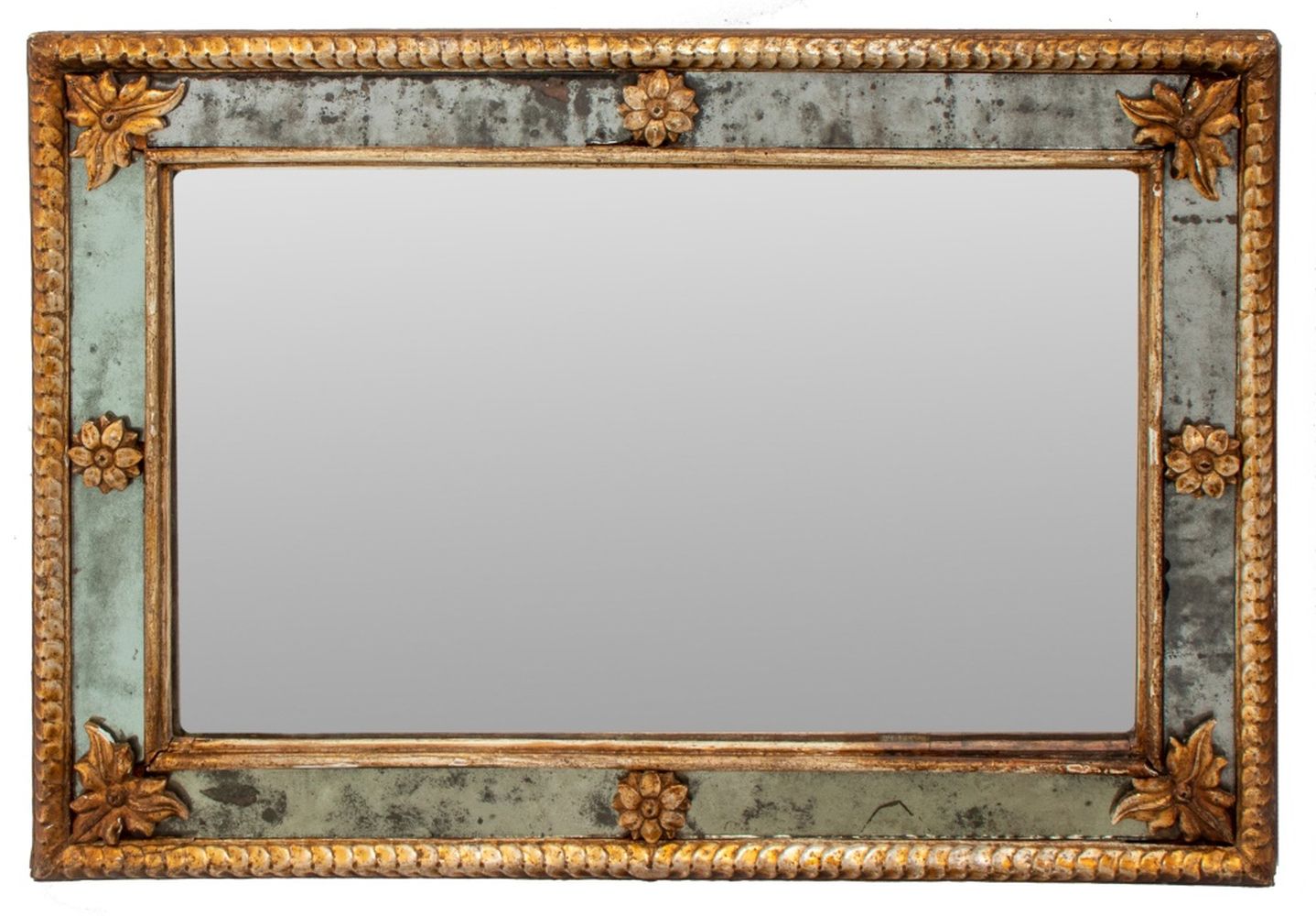 VENETIAN GILTWOOD PANELED MIRROR,