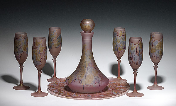 Venetian Glass Champagne Set