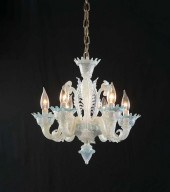 VENETIAN GLASS CHANDELIER: 6-