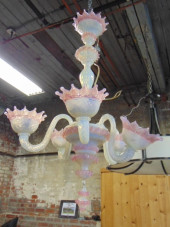 VENETIAN GLASS CHANDELIER, IN