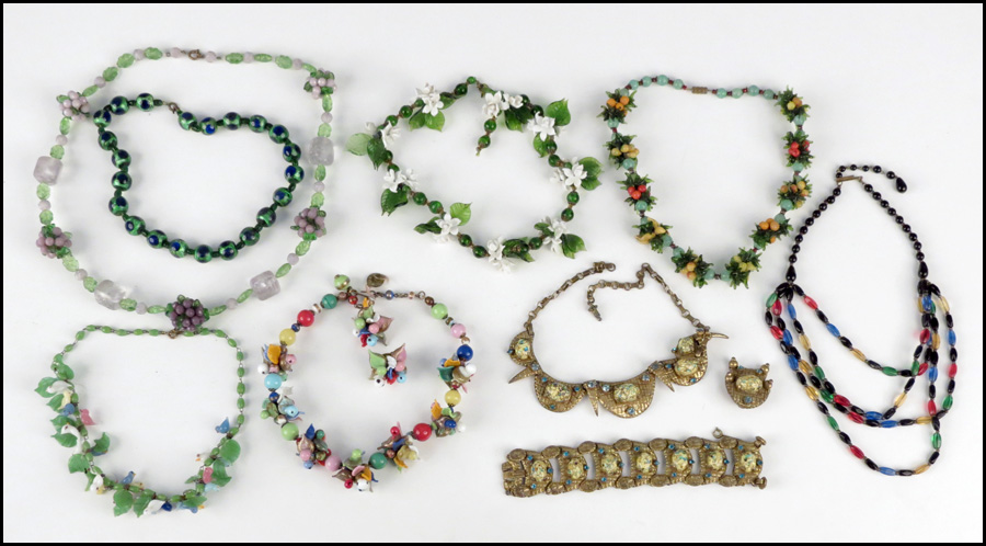 VENETIAN GLASS DEMI-PARURE.