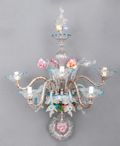 VENETIAN GLASS FIVE-LIGHT