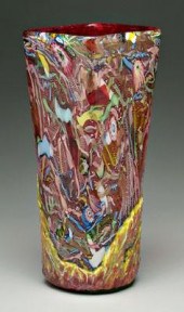 Venetian glass floor vase, rou
