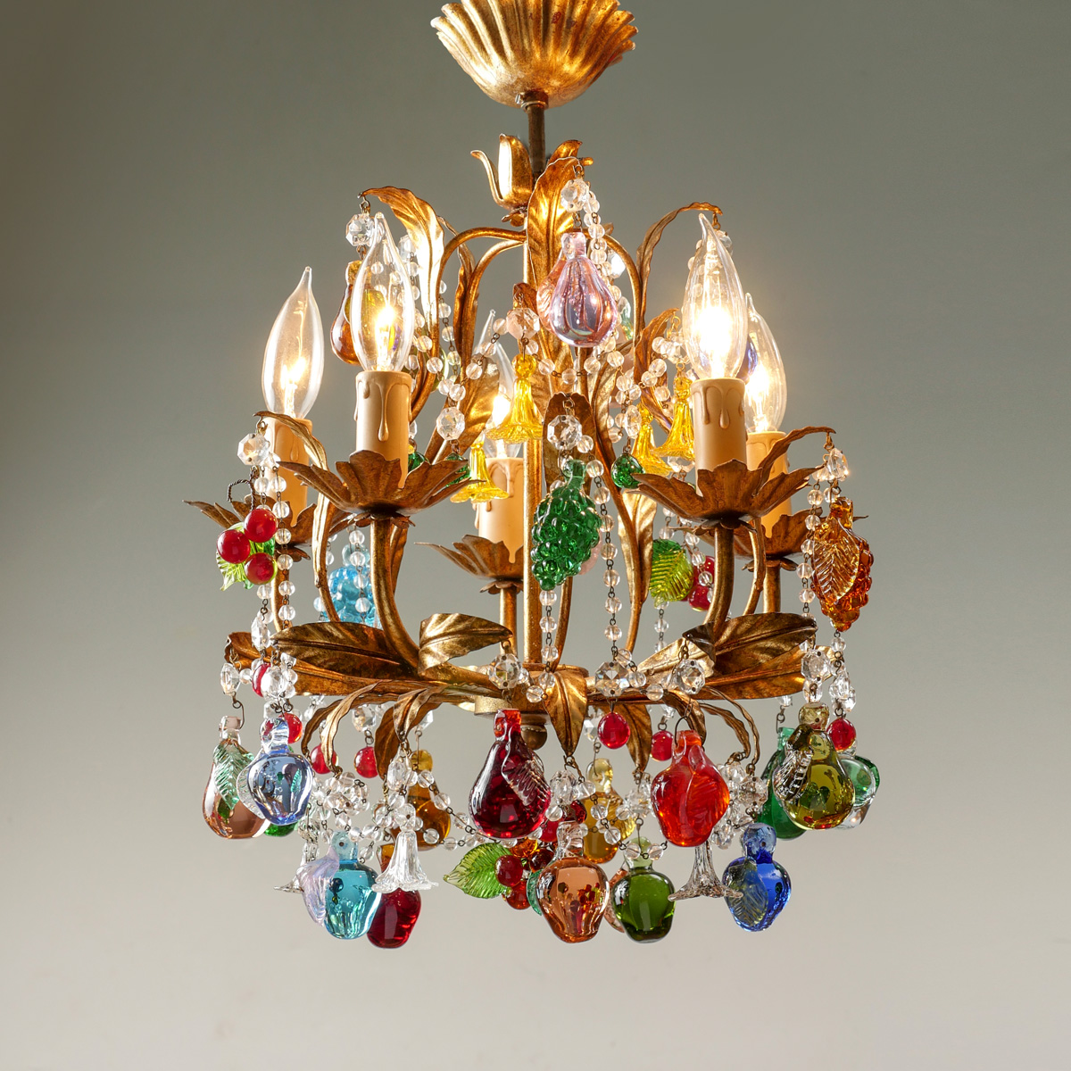 VENETIAN GLASS FRUIT CHANDELIER: