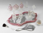 VENETIAN GLASS MIRROR TRAY & P