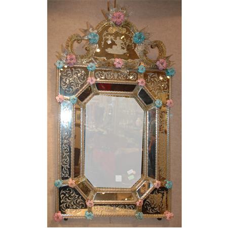 Venetian Glass Mirror 	 