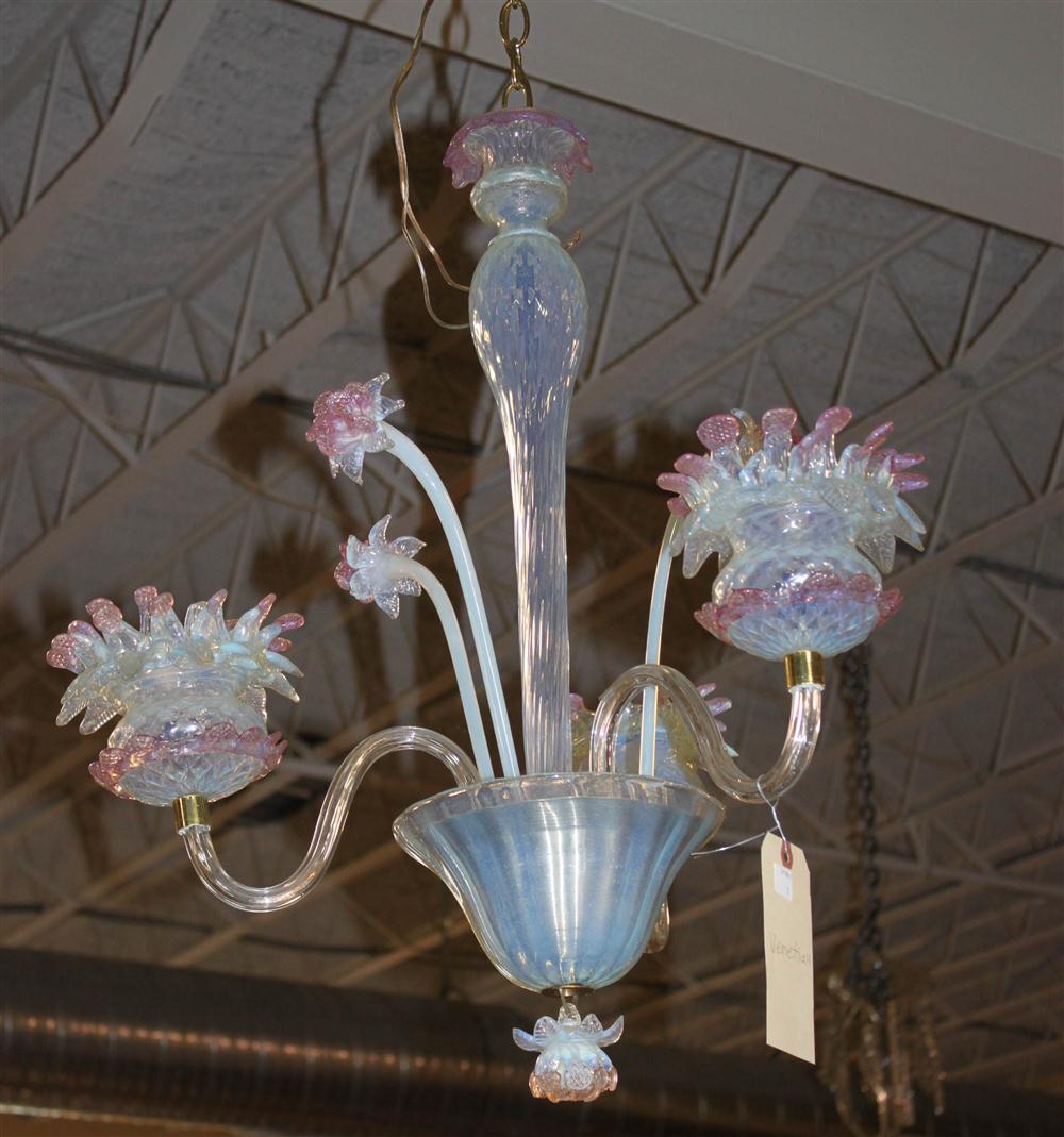 VENETIAN GLASS THREE-LIGHT