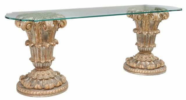 VENETIAN GLASS-TOP GILTWOOD