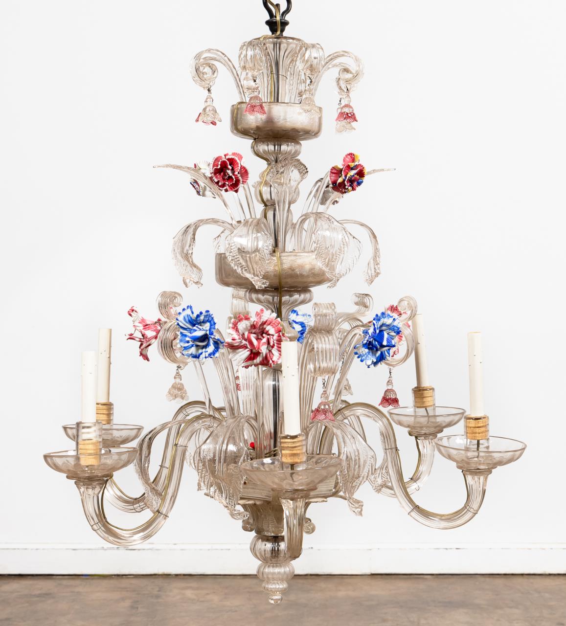 VENETIAN HAND BLOWN GLASS FLORAL