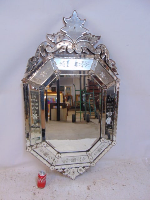 VENETIAN MIRROR FRAMED MIRROR, WITH
