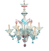 VENETIAN MURANO GLASS 6-LIGHT