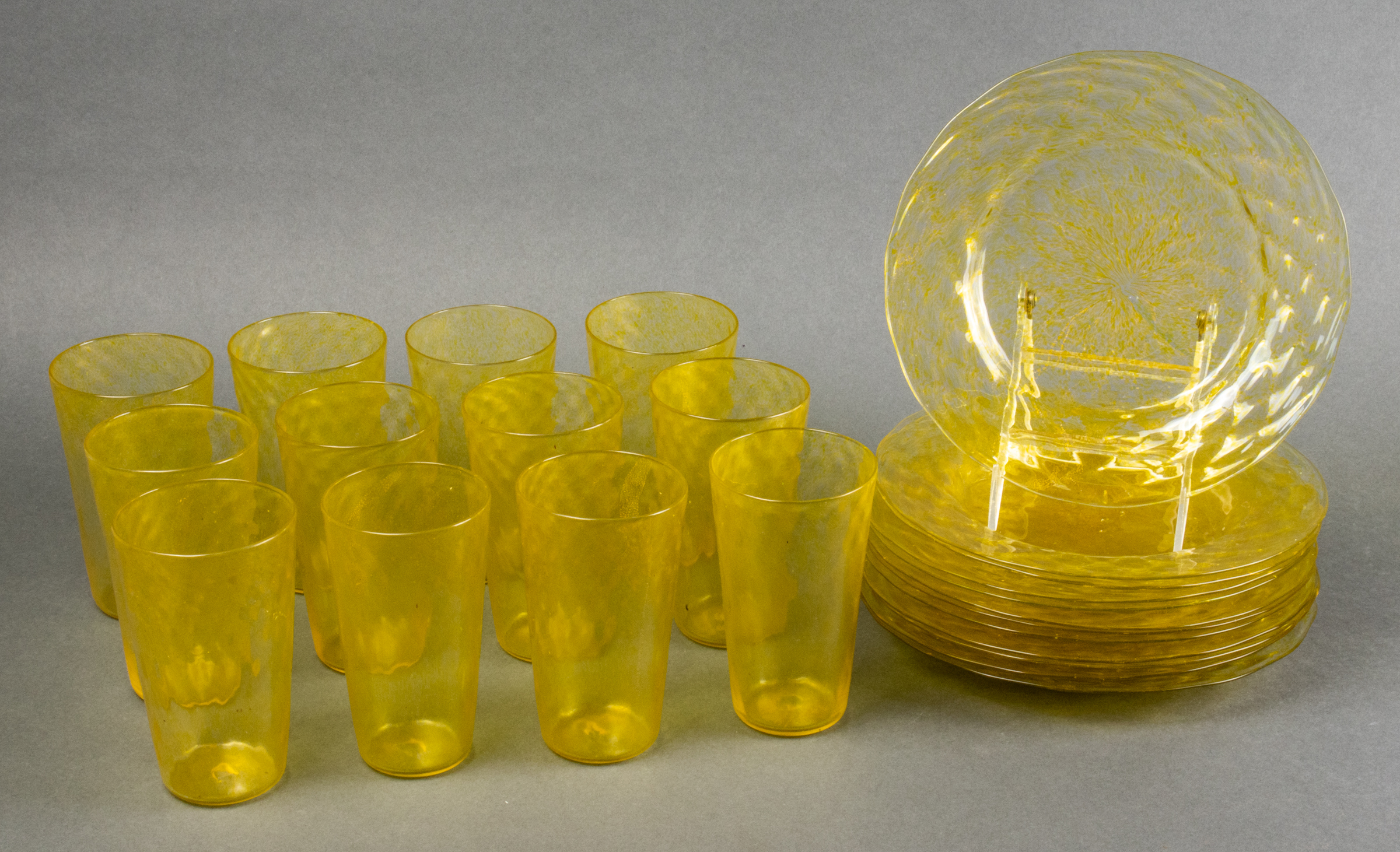 VENETIAN MURANO GLASS PLATES AND