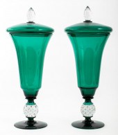VENETIAN MURANO GREEN AND COLO