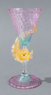 VENETIAN MURANO WINE GLASS WIT