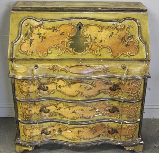 Venetian Paint Decorated Slant