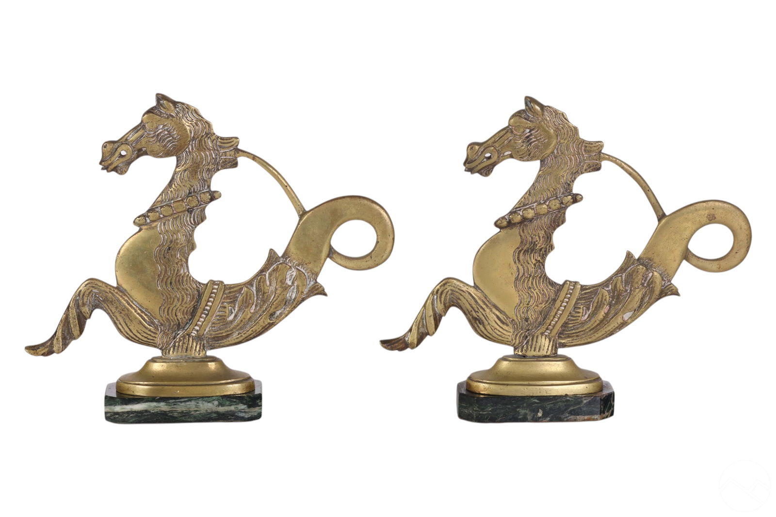 VENETIAN PAIR OF BRASS SEAHORSE