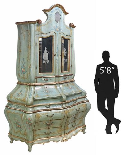 VENETIAN ROCOCO STYLE PARCEL-GILT