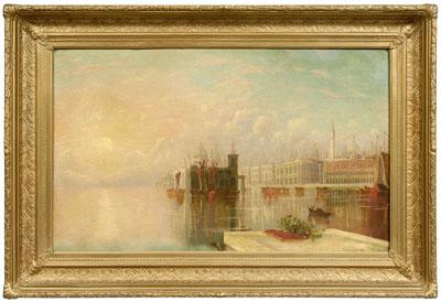 Venetian School painting, view of