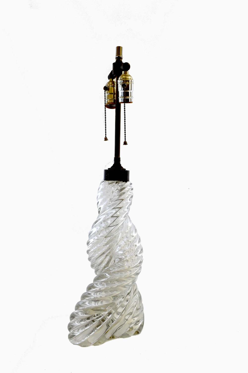 VENETIAN SPIRALED COLORLESS GLASS