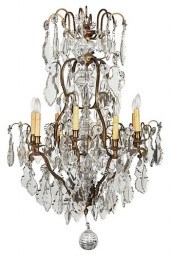 VENETIAN STYLE BRASS AND CRYST
