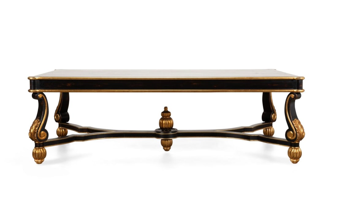 VENETIAN STYLE EBONIZED & GILT