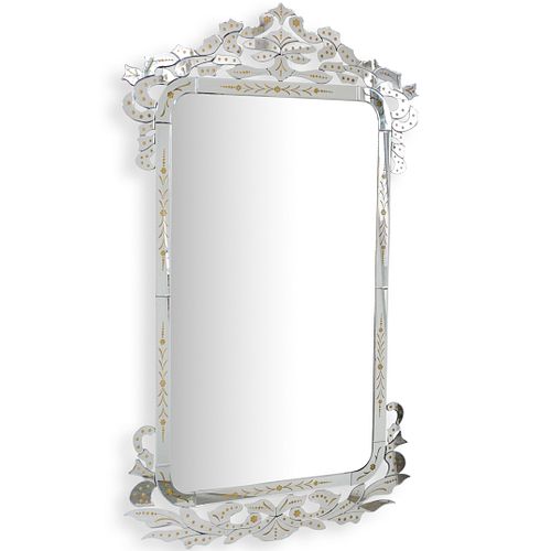 VENETIAN STYLE ETCHED GLASS WALL