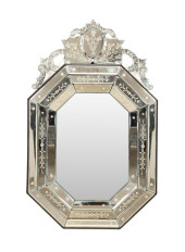 VENETIAN STYLE FLORAL ETCHED O