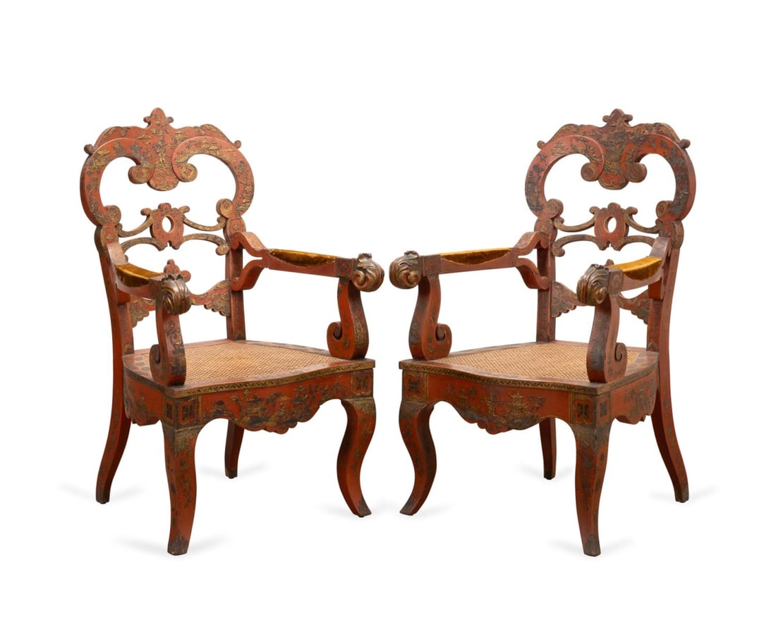 VENETIAN STYLE GILT & RED