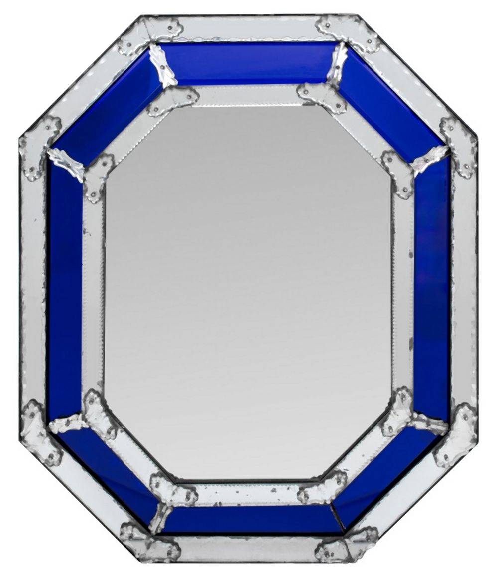VENETIAN STYLE OCTAGONAL COBALT &